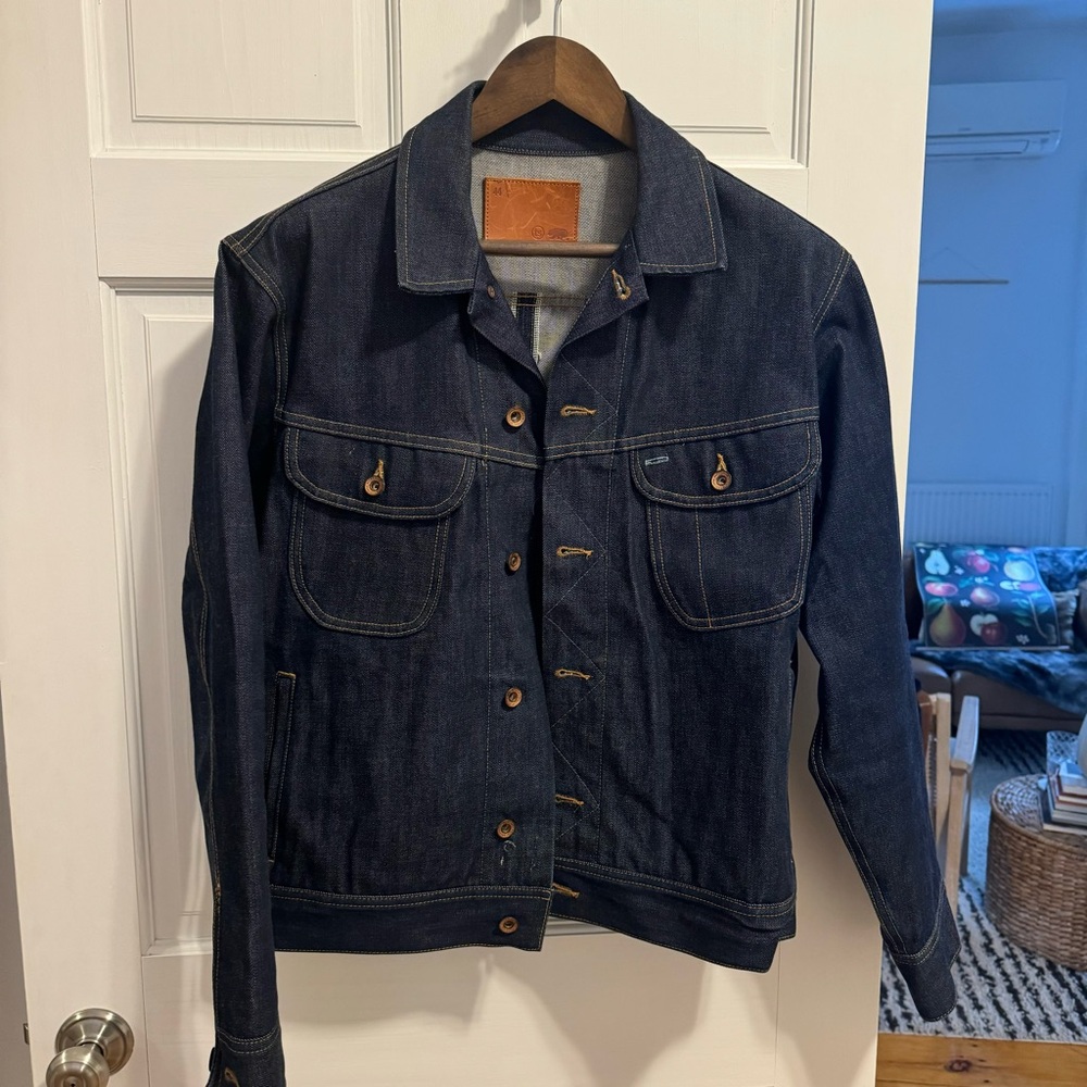 Taylor Stitch Long Haul rinsed organic Selvedge denim jacket